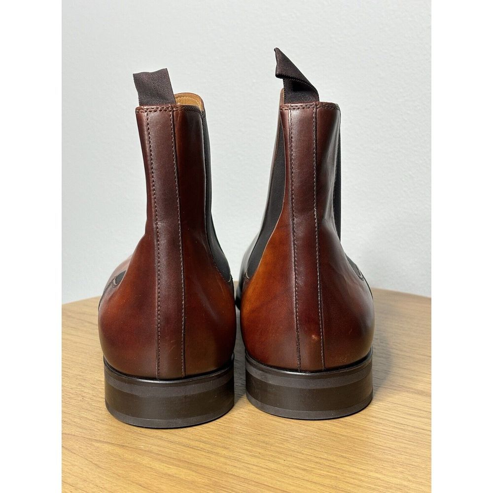 MAGNANNI Men's Riley Smooth Leather Chelsea Boots Cognac Size 11X US 44 EU - Picture 3 of 6